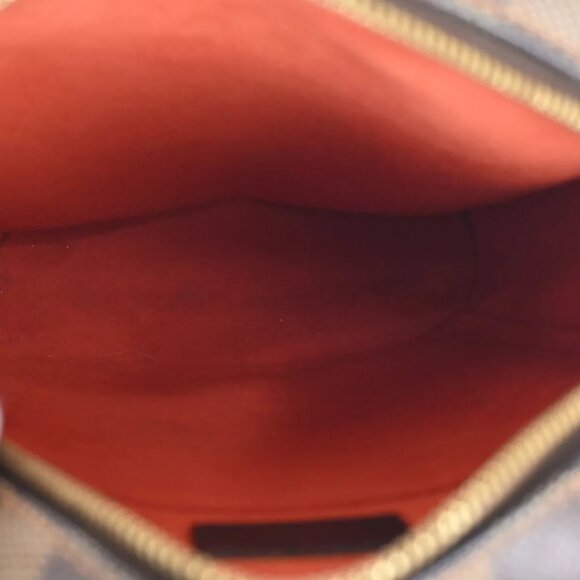 LOUIS VUITTON Ipanema PM Shoulder Bag Damier Ebene Leather Brown - Picture 14 of 16